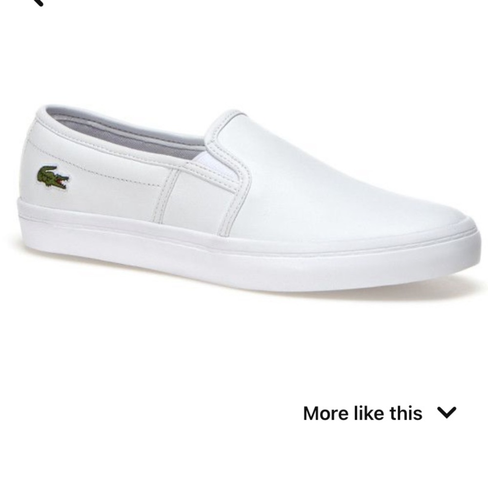 Lacoste Women`s Gazon BL Monochrome Leather Slip-ons (Size 8.5)